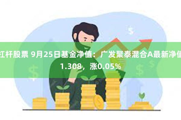 杠杆股票 9月25日基金净值：广发聚泰混合A最新净值1.308，涨0.05%