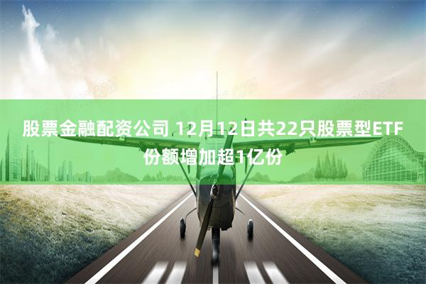 股票金融配资公司 12月12日共22只股票型ETF份额增加超1亿份